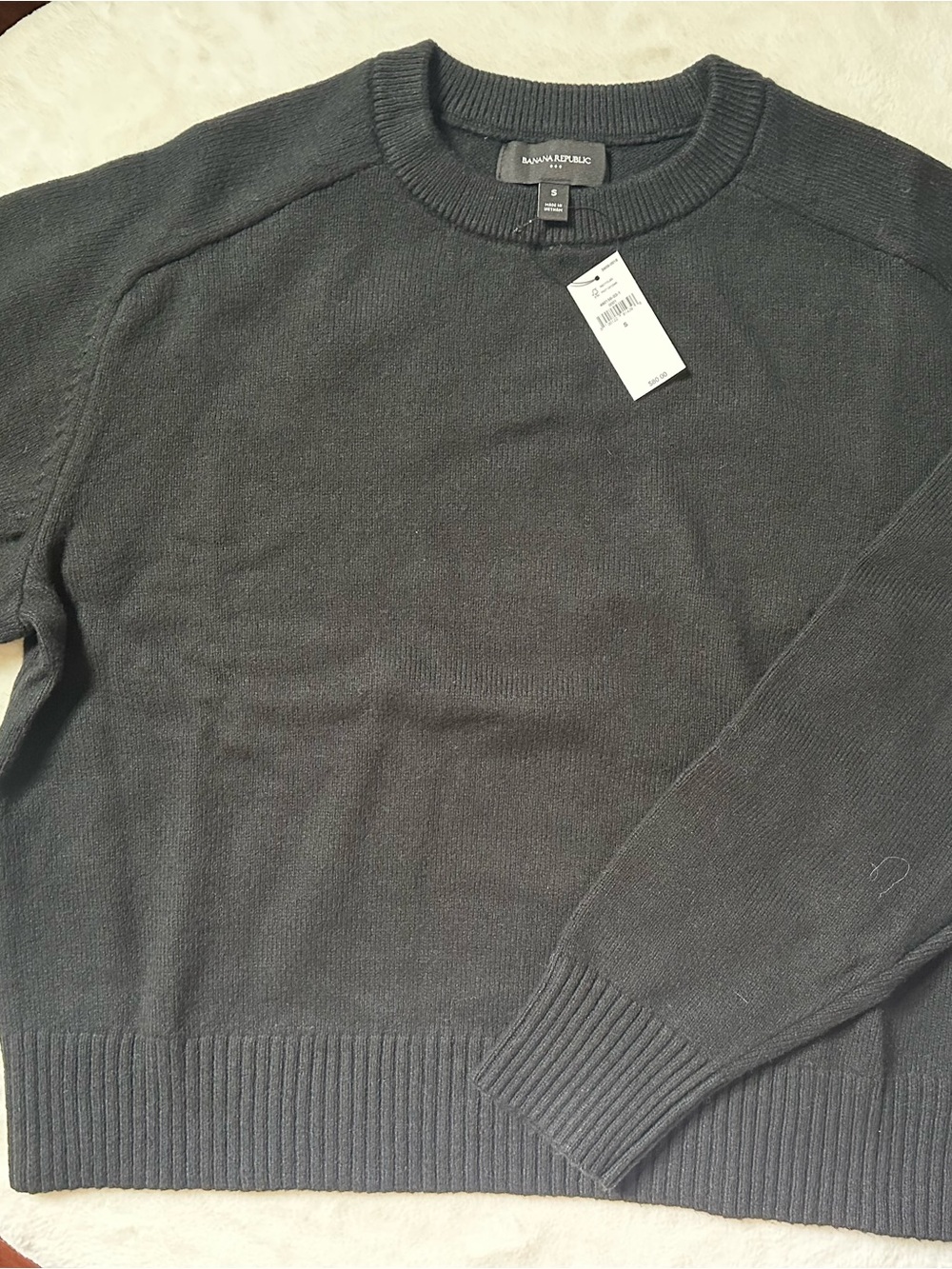 Banana Republic Women’s Cropped Crewneck Sweater - Black